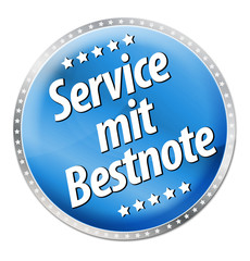 Service mit Bestnote Button