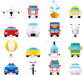 Nouve vector icons. Transportation icon graphics