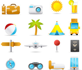 Nouve vector icons. Holiday and Traveling icon graphics