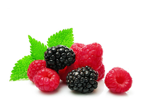 framboises et m&ucirc;res