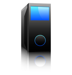 Black corps of computer. Vector.