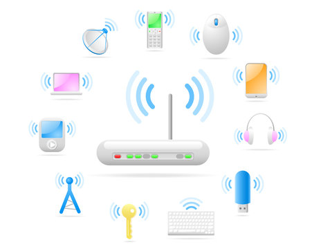 Wireless communications vector iconset