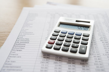 Calculator on personal documents