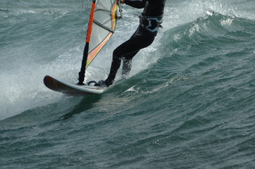 Naklejka premium stojąc na desce