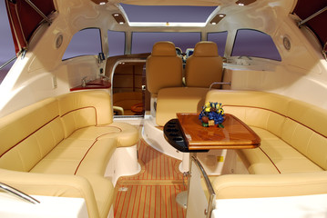 interior of luxury yacht © goce risteski
