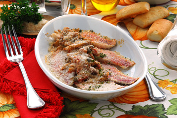 Acciughe e triglie al forno - Secondi di pesce della toscana