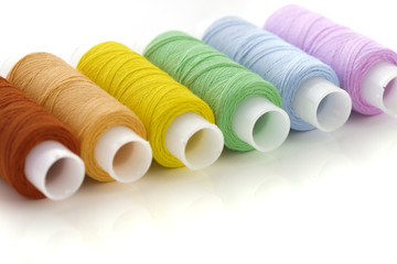 Colorful spools threads