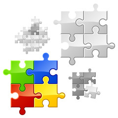 Puzzle. Vector. You may easy duplicate parts for expansion.