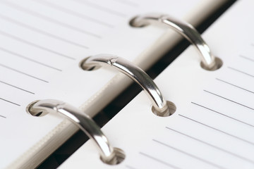 Folder bookbinder, shallow focus, macro shot