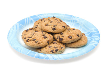 Breakfast Cookies Plate; studio isolated on white