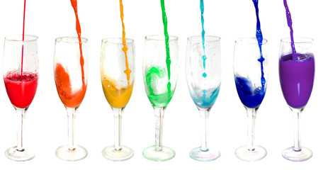 rainbow from glasses