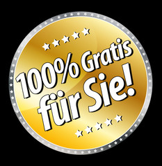 100% Gratis Button