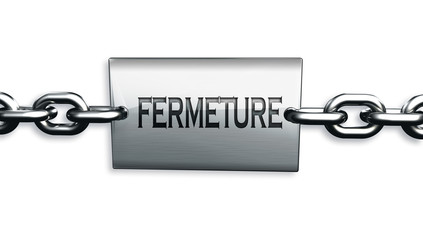 Fermeture fon d blanc