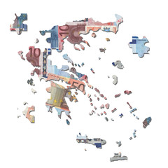 Greece euros map jigsaw