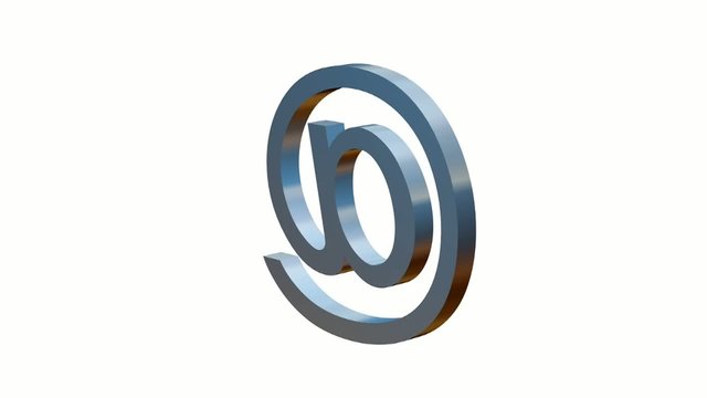 At sign animation loop 360&deg;