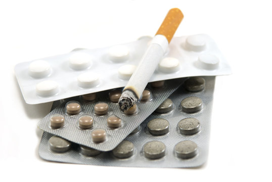 Cigarette and pill