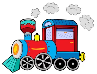 Washable wall murals For kids Steam locomotive
