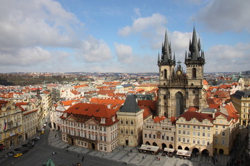 Church of Our Lady before Týn and the city