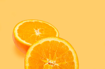 Slices of  juicy orange with 2 clipping path.