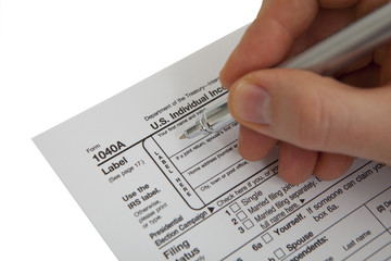 Obraz premium filling income tax