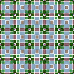 festive square and flower pattern