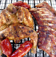 Roast chicken-salad - Frango-Churrasco - Salada-Costela-Chouriço