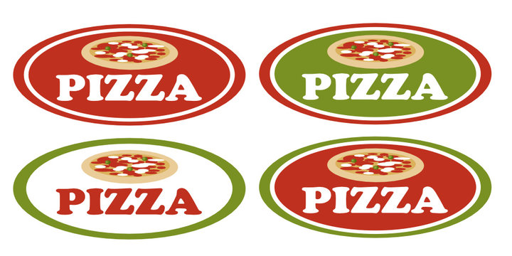 etichette ovali pizza