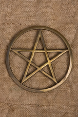Naklejka premium Brass Pentacle / Pentagram