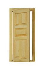 Wooden Door partially open