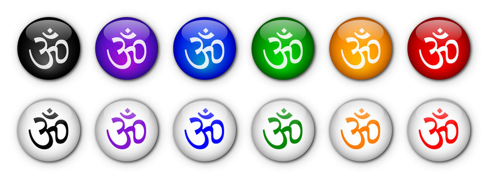 Boutons "Signe Om" (x12 - Multicolores)