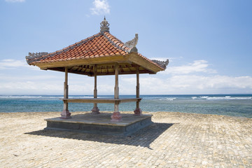 Gazebo at beautiful Bali Beach