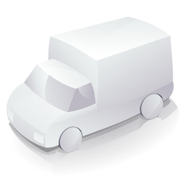 Camionnette blanche (reflet)