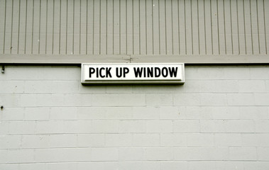 Pickup Window Sign
