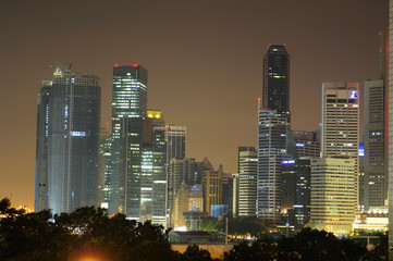 Singapore city skyline view