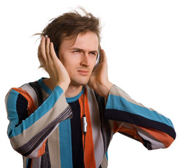 disturbed shaggy men in headphones