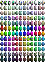 144 High-Res Easter Eggs
