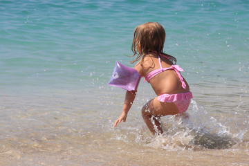 Young girl in the sea