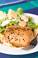 Seafood Mornay Filo And Caesar Salad