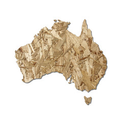 chipboard Australia map