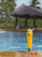 orage fresh juice in the pool