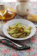 Finocchi in tegame con peperoncino - Contorni