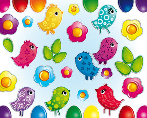 Funny easter background