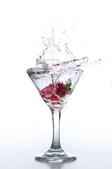 Strawberry and martini glass