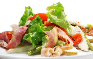 Vegetable Salad with Cheese and Bean