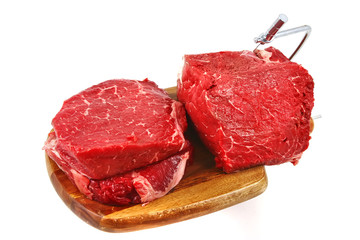 raw meat on meatboard