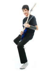 Fototapeta premium young man playing the guitar