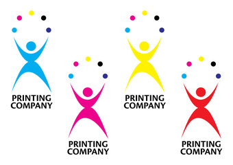 Printing Company Logo (4 Color Variations)