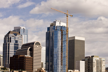 Fototapeta na wymiar Construction Tower in Seattle