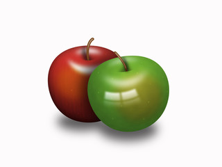 Dos apetecibles manzanas