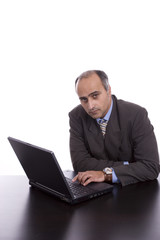 Business man working with laptop